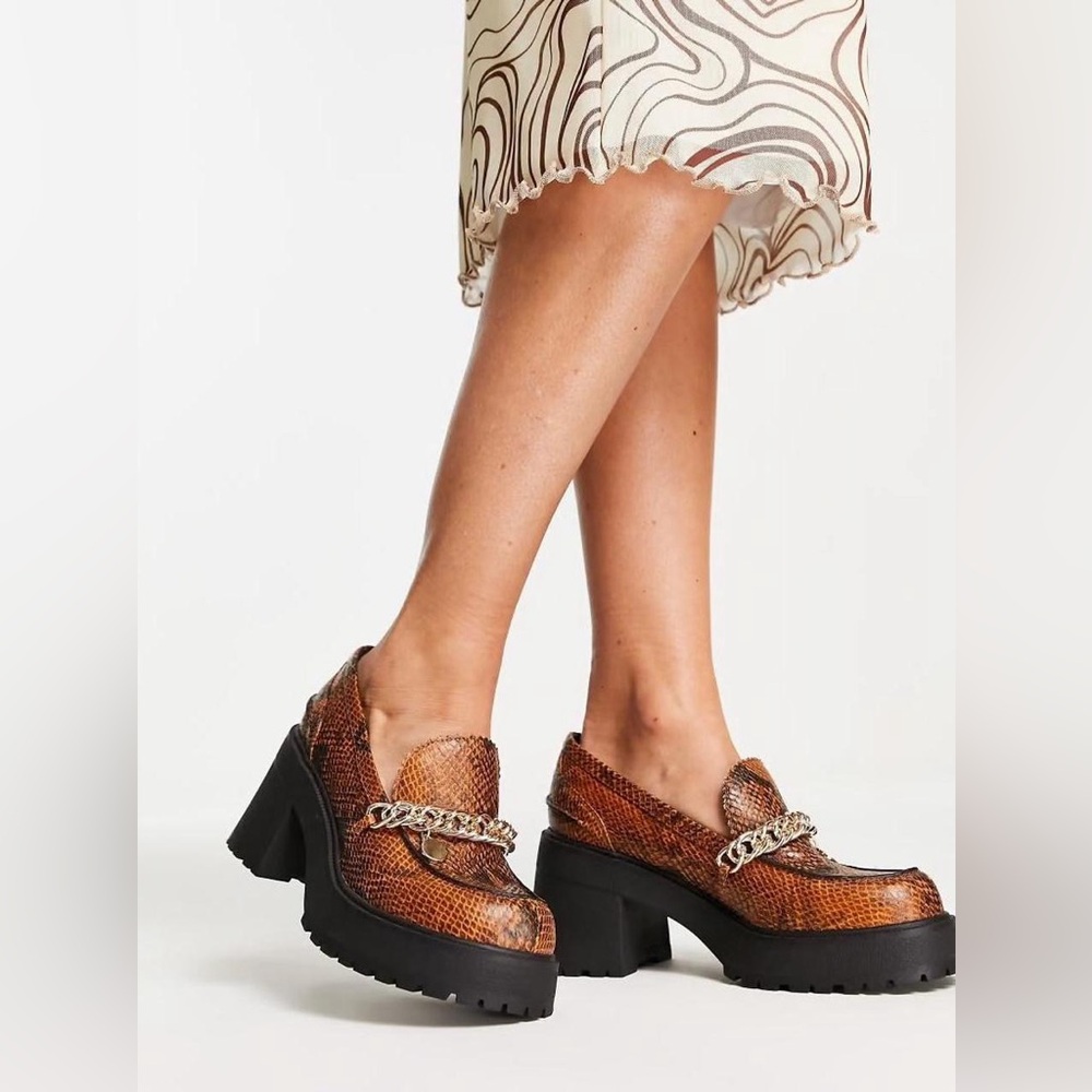 ASOS Design Women’s Chunky Mid-heel Loafers 7